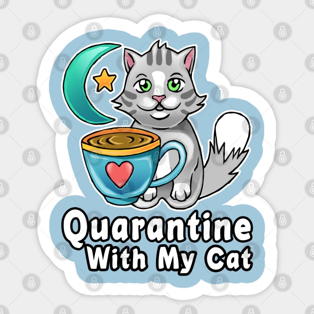 Corona Virus Quarantine Funny Cat Sticker by dnlribeiro88